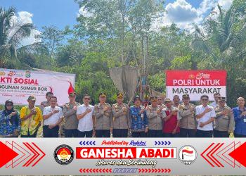 Polres Tabalong Dukung Program Air Bersih dan Ketahanan Pangan Melalui Pembangunan Sumur Bor