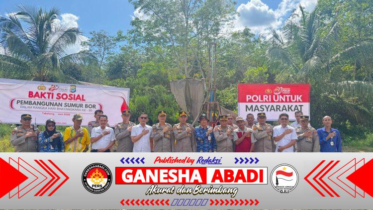 Polres Tabalong Dukung Program Air Bersih dan Ketahanan Pangan Melalui Pembangunan Sumur Bor