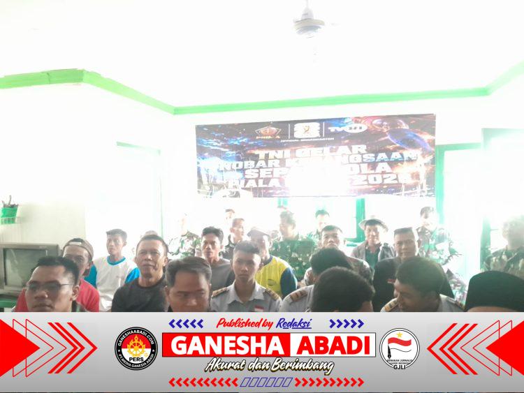 TNI dan Warga Sragen Nobar Piala Dunia 2026, Pererat Kebersamaan dan Silaturahmi