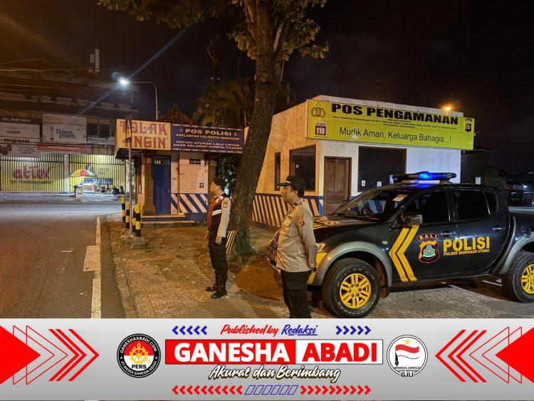 Patroli Malam Polsek Denpasar Utara Intensifkan Sambang dan Dialogis, Jaga Kamtibmas Tetap Kondusif