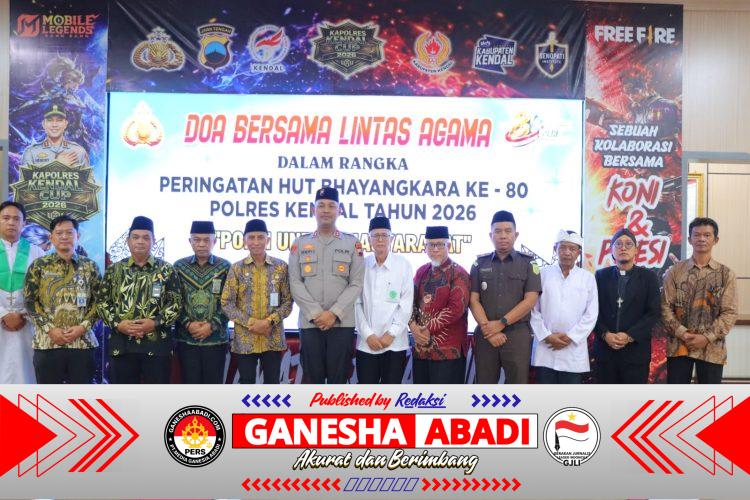 Polres Kendal Libatkan Tokoh Lintas Agama dalam Doa Bersama HUT Bhayangkara ke-80