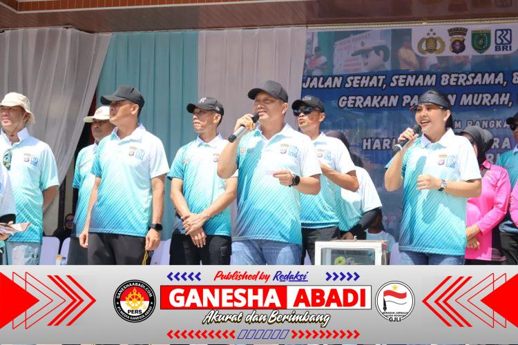 Polres Barsel Gelar Event Jalan Sehat dan Senam Bersama Masyarakat Barito Selatan Dalam HUT Bhayangkara Ke-80
