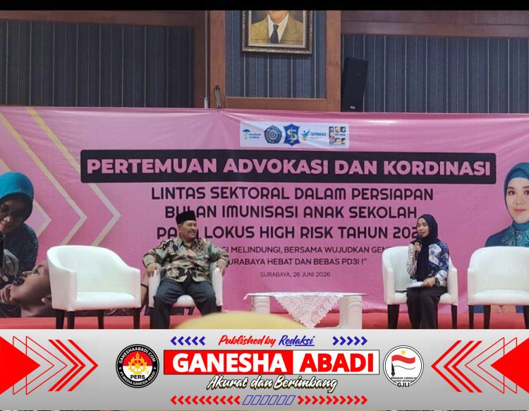 Pemkot Surabaya Gandeng MUI kota Surabaya Sukseskan Bulan Imunisasi Anak Sekolah