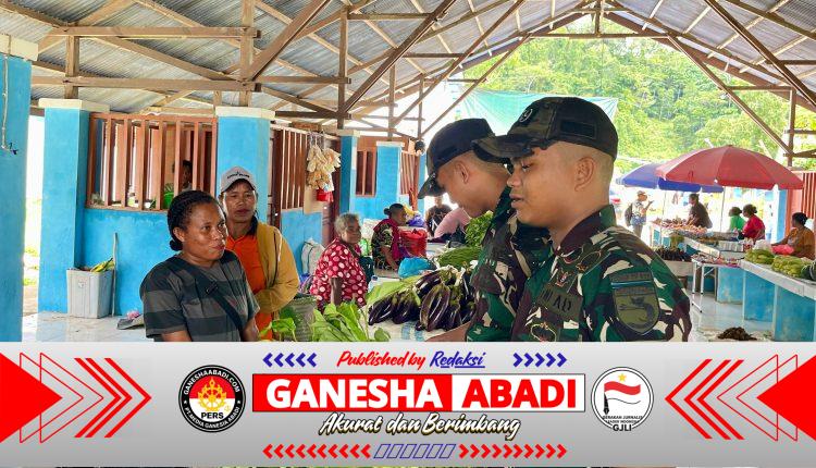 Langkah Prajurit Yonif TP 859/RBK di Pasar Supiori Ini Menjadi Harapan Baru Ekonomi Mama-Mama Papua