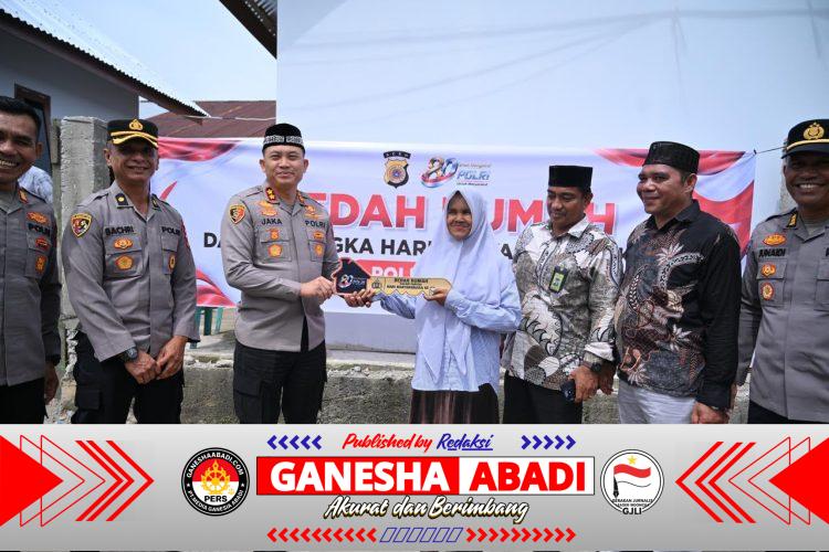 Polres Pidie Serahkan Kunci Rumah Hasil Bedah Rumah, Wujud Nyata Kepedulian di HUT Bhayangkara ke-80