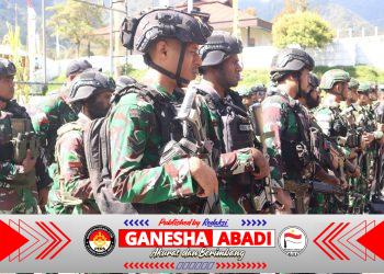 Kodim 1714/Puncak Jaya dan Polri Laksanakan Patroli Cipta Kondisi Kabupaten Puncak Jaya Dalam Kondisi Aman