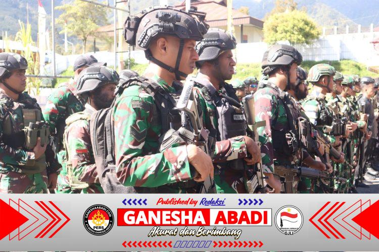 Kodim 1714/Puncak Jaya dan Polri Laksanakan Patroli Cipta Kondisi Kabupaten Puncak Jaya Dalam Kondisi Aman