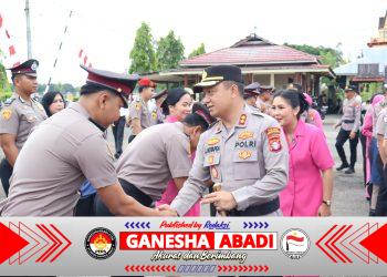 Kapolres Barsel Pimpin Upacara Korp Raport Kenaikan Pangkat Periode 1 Juli 2026