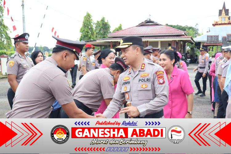 Kapolres Barsel Pimpin Upacara Korp Raport Kenaikan Pangkat Periode 1 Juli 2026