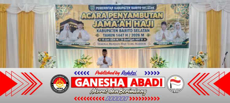 Pemkab Barsel Sambut Kedatangan Jemaah Haji Di Mesjid Agung Baiturrahman Buntok.