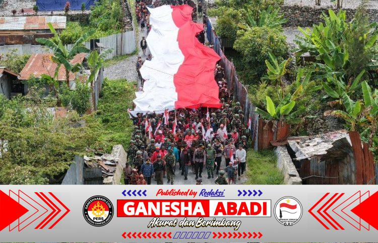 Kodim 1714/PJ, Polri Bersama Pemda Gelar Kirab Merah Putih: Bersatu Dalam Keberagaman, Berdaulat Dalam Persatuan Menjaga NKRI Harga Mati