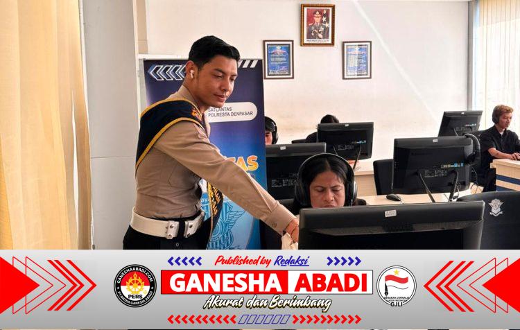 Humanis dan Responsif, Satpas SIM Polresta Denpasar Dampingi Pemohon Saat Ujian Teori