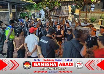 Sinergi Bhabinkamtibmas, Pecalang dan Linmas Perkuat Pengawasan Duktang Non-Permanen di Kel. Sumerta