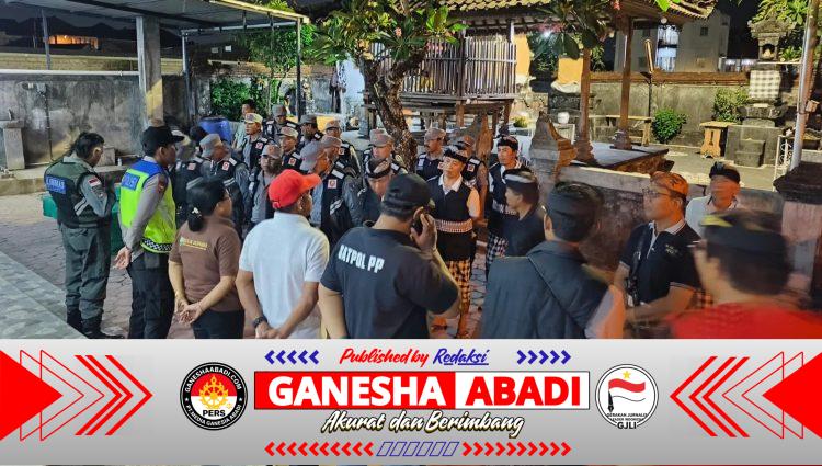 Sinergi Bhabinkamtibmas, Pecalang dan Linmas Perkuat Pengawasan Duktang Non-Permanen di Kel. Sumerta