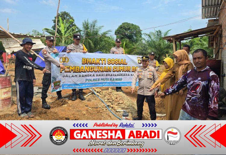 Atasi Krisis Air Bersih, Polres Musi Rawas Rampungkan Pembangunan Sumur Bor Sambut Hari Bhayangkara ke-80,