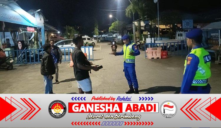 Patroli Malam Satpolairud Polresta Denpasar, Jaga Keamanan Kawasan Dermaga Serangan