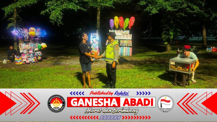 Patroli Polsek Denpasar Utara, Polisi Pengamanan dan Cegah Premanisme di Taman Kota Lumintang
