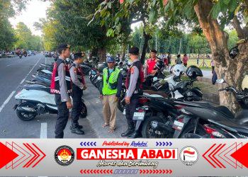 Patroli Dialogis Turjawali Samapta Polresta Denpasar Jaga Kondusivitas Kawasan Lapangan Puputan Renon