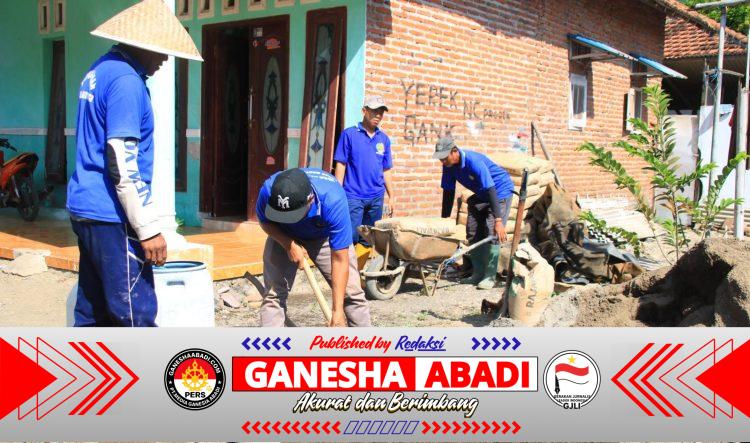 Wujud Bakti Warga Binaan Lapas Banyuwangi Melalui Partisipasi dalam Program Bedah Rumah