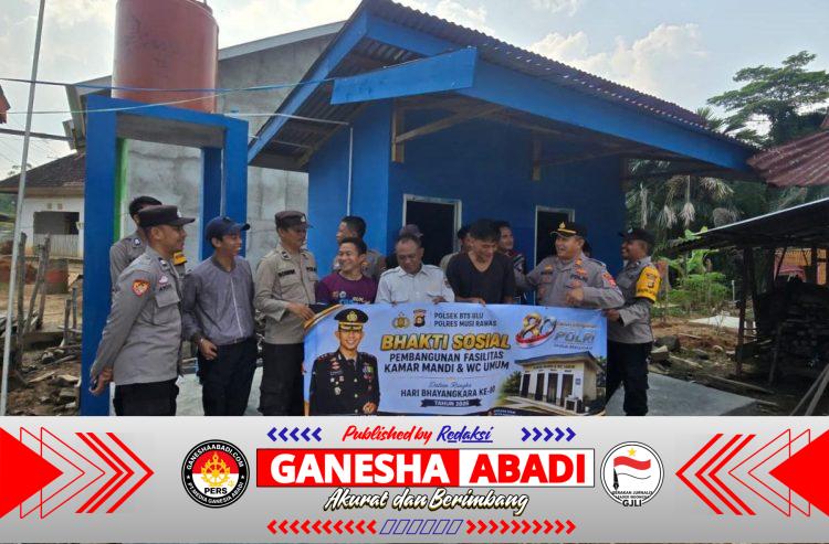 ​Menabur Bakti Menyemai Sehat: Sentuhan Humanis Polres Musi Rawas Hadirkan Sanitasi Layak di Bangun Jaya,,,