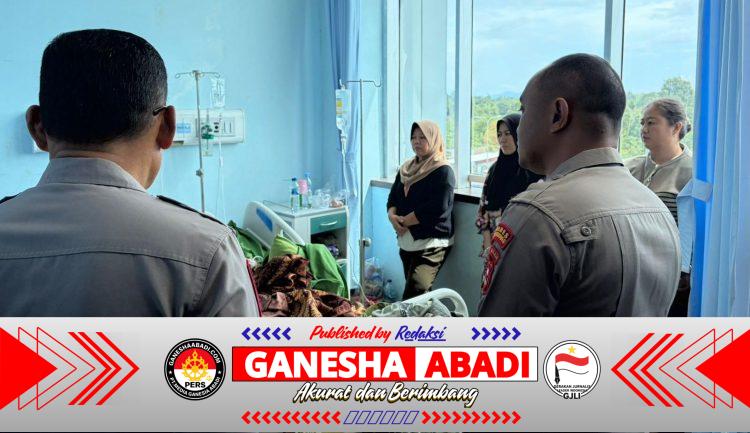 Wujud Empati Mendalam, Polres Musi Rawas Sambangi Korban Laka Lantas Saat Pengawalan Jemaah Haji