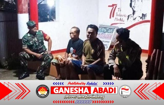 Patroli Malam Anggota Koramil 03/Ngadirojo Ciptakan Rasa Aman di Wilayah