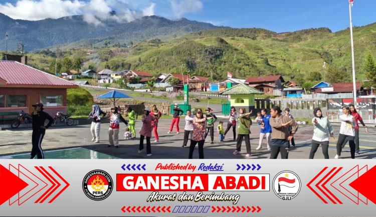 Kodim 1714/Puncak Jaya Laksanakan Kegiatan Jumat Sehat