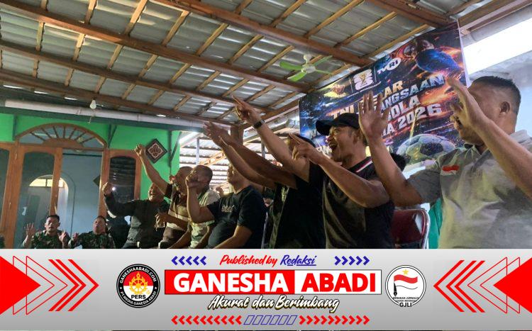 Dukungan Warnai Nobar Piala Dunia di Koramil 01/Wonogiri