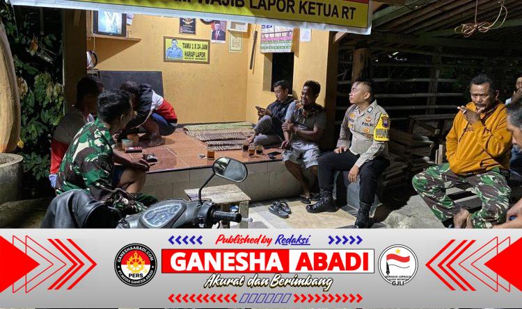 Sinergitas Aparat TNI-POLRI Jatipurno Jaga Keamanan Wilayah