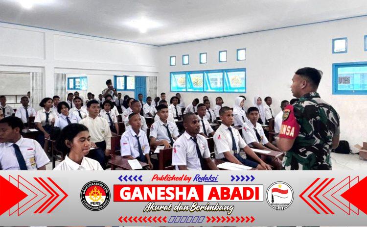 Babinsa Koramil Timika Beri Pembekalan kepada Siswa-Siswi Baru SMA Taruna Timika
