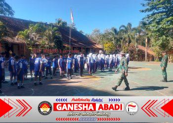 Ratusan Siswa SMPN 3 Jatisrono Dilatih Baris Berbaris Oleh TNI
