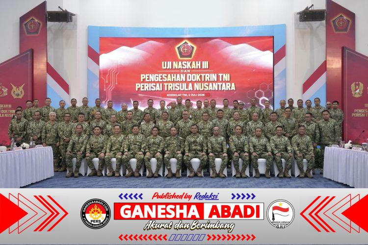 Panglima TNI Pimpin Pengesahan Doktrin “Perisai Trisula Nusantara”, Tegaskan Adaptasi TNI Hadapi Perang Modern*
