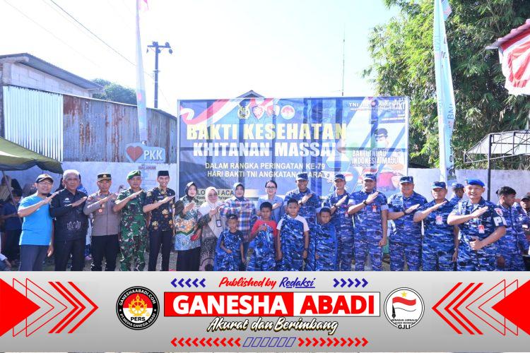 Lanud Sultan Hasanuddin Gelar Khitanan Massal Peringati Hari Bakti ke-79 TNI AU di Takalar