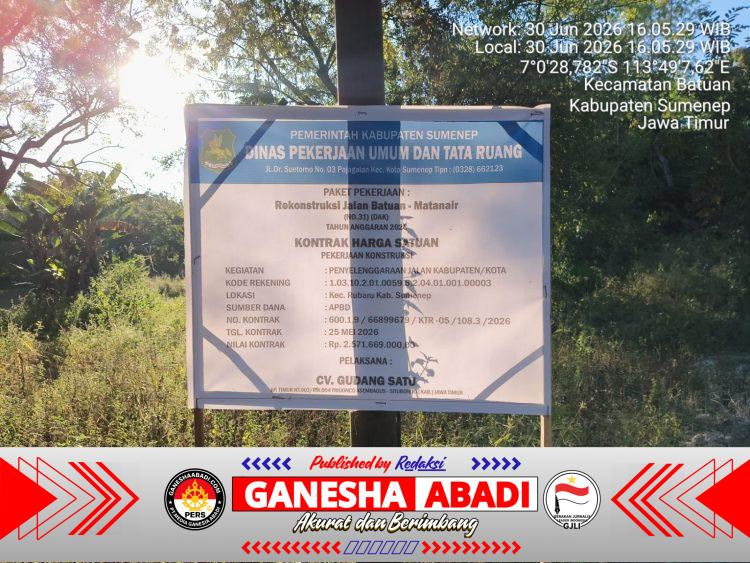 LIPK Soroti Dugaan Proyek Jalan Rp2,57 Miliar di Sumenep Dikerjakan Asal Jadi, Desak Audit Forensik dan Penegakan Hukum Tanpa Pandang Bulu