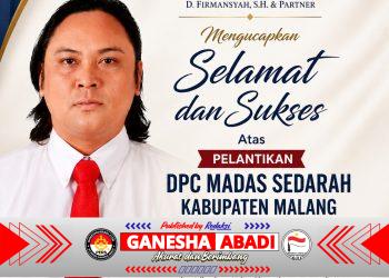 Dukung Semangat Pengabdian, Kantor Hukum D. Firmansyah, S.H. & Partner Apresiasi Pelantikan DPC MADAS Sedarah Kabupaten Malang
