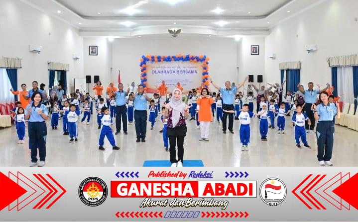 Merangkai Bahagia Dengan Anak-Anak TK Angkasa, Olahraga Bersama HUT Ke-38 Yasarini Penuh Keceriaan di Lanud Sjamsudin Noor