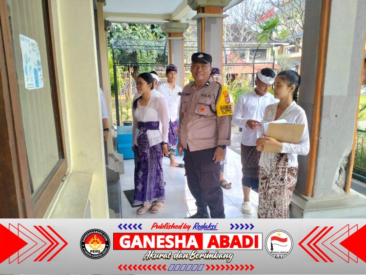 Pastikan MPLS Berjalan Aman, Bhabinkamtibmas Sumerta Kaja Sambangi SMAN 3 Denpasar