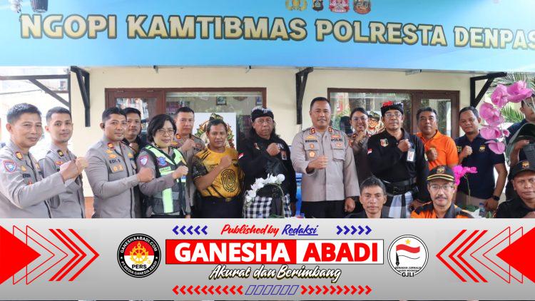 Ngopi Kamtibmas Polresta Denpasar Bersama Senkom dan Pecalang, Perkuat Sinergi Cegah Kejahatan Konvensional hingga Kejahatan Siber