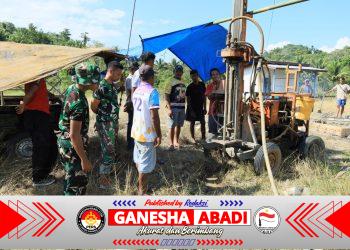 Krisis Air Bersih, TMMD Ke-129 Kodim 1505/Tidore Bangun Sumur Bor