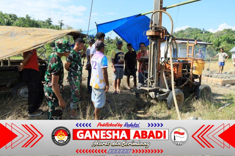 Krisis Air Bersih, TMMD Ke-129 Kodim 1505/Tidore Bangun Sumur Bor