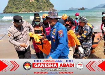 H.3 SAR Pantai Karang Jahe Pulau Merah, Berhasil Temukan Korban Terseret Ombak Kondisi MD.