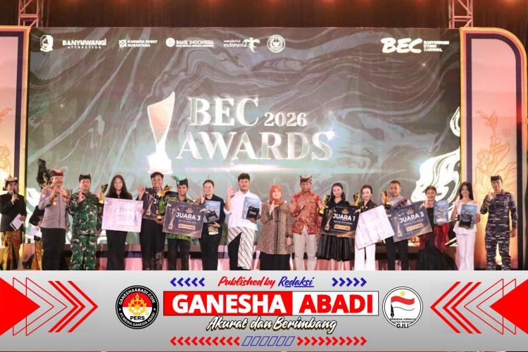 Kasdim 0825/Banyuwangi Hadiri BEC Awards 2026, Malam Apresiasi Budaya yang Mengangkat Nama Banyuwangi ke Kancah Nasional