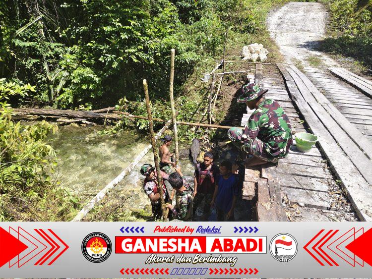 Satgas TMMD Ke-129 Kodim 1807/Sorong Selatan Kebut Pembangunan Jembatan Beton, Wujudkan Akses yang Lebih Baik untuk Warga Kampung Sesor