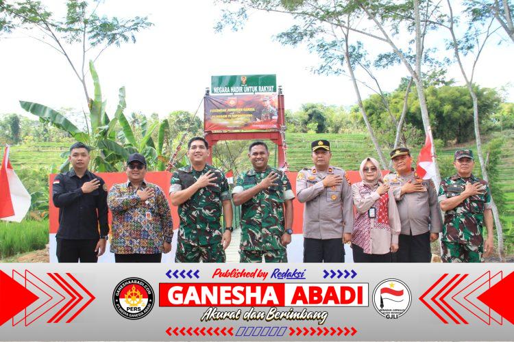 Danrem 074/Warastaratama Resmikan Jembatan Penghubung Antar Desa Dan Kelurahan Di Wonogiri