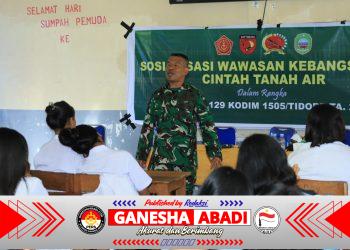 Dari Sekolah untuk Indonesia, TMMD ke-129 Kodim 1505/Tidore Bekali Pelajar dengan Wawasan Kebangsaan