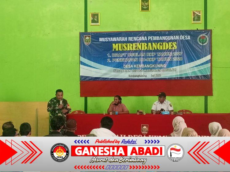 Babinsa Koramil Cepogo Kawal Musrenbangdes Kembang Kuning, Pastikan Aspirasi Warga Jadi Prioritas Pembangunan 2027