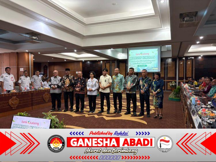 Bupati Barsel Beserta Pj Sekda Didampingi Plt Kepala BPKAD Hadiri Workshop Kemitraan Bank Kalteng.