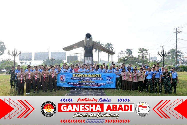 Jelang Hari Bakti Ke-79 TNI AU, Lanud Sjamsudin Noor Gelar Karya Bakti Lestarikan Warisan Sejarah Dirgantara