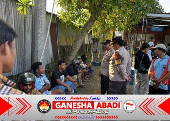 Sambang Kamtibmas Polsek Denpasar Barat, Ajak Pekerja Proyek Perumahan Berperan Aktif Jaga Keamanan Lingkungan