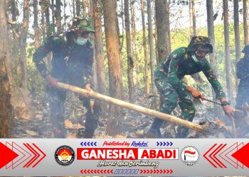 Masuki musim Kemarau, Kodim Wonogiri Gelar Latihan Penanggulangan Bencana Alam Kebakaran Hutan Lahan